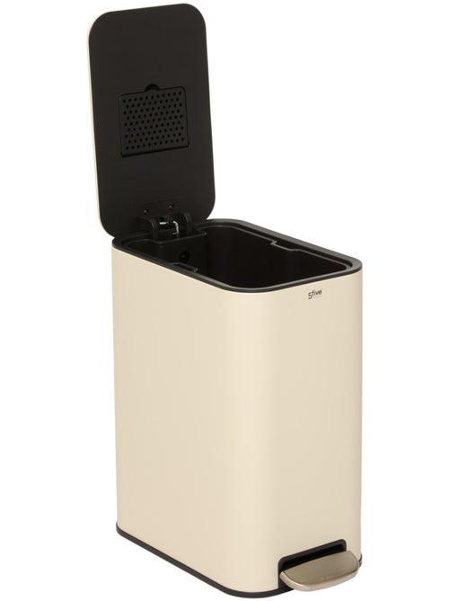 Poubelle slim rectangulaire à pédale en acier DELTA - Kiabi