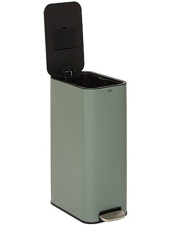 Poubelle slim rectangulaire à pédale en acier DELTA