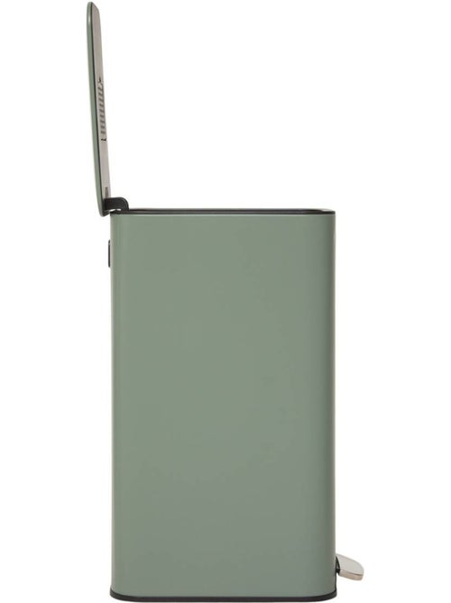 Poubelle slim rectangulaire à pédale en acier DELTA - Kiabi