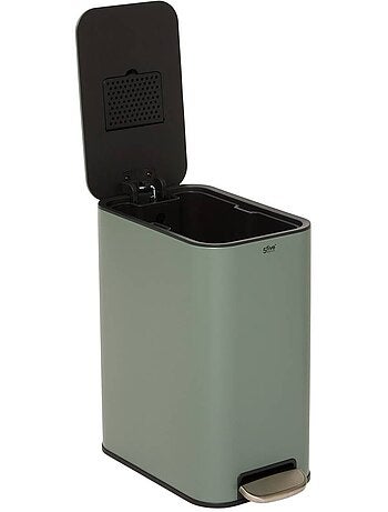 Poubelle slim rectangulaire à pédale en acier DELTA