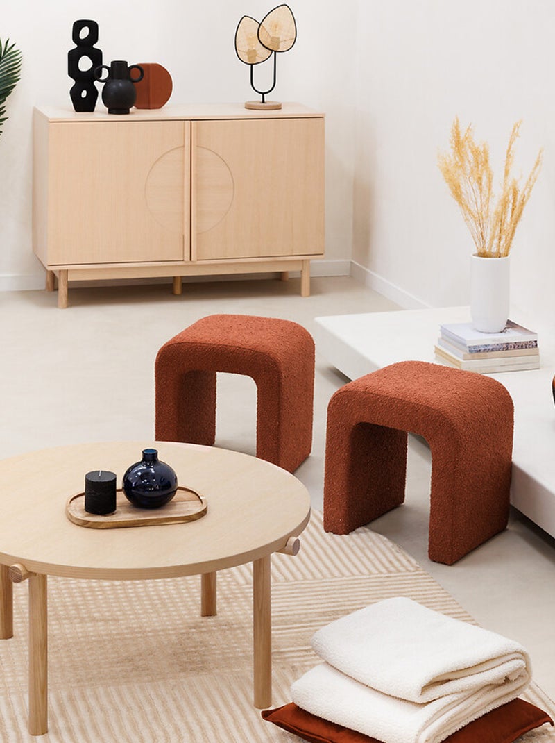 Pouf à bouclettes Jaune foncé - Kiabi