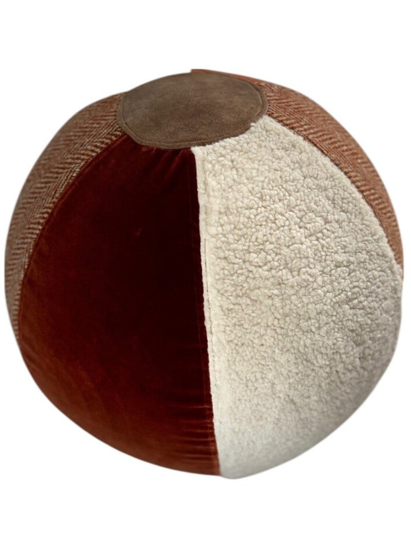 Pouf Ballon terracotta – 55 cm Déco & Bien-être Orange - Kiabi
