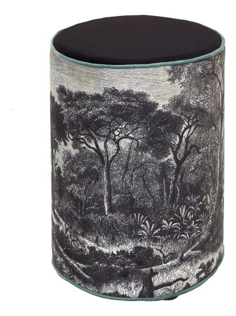 Pouf Black Forest Noir - Kiabi