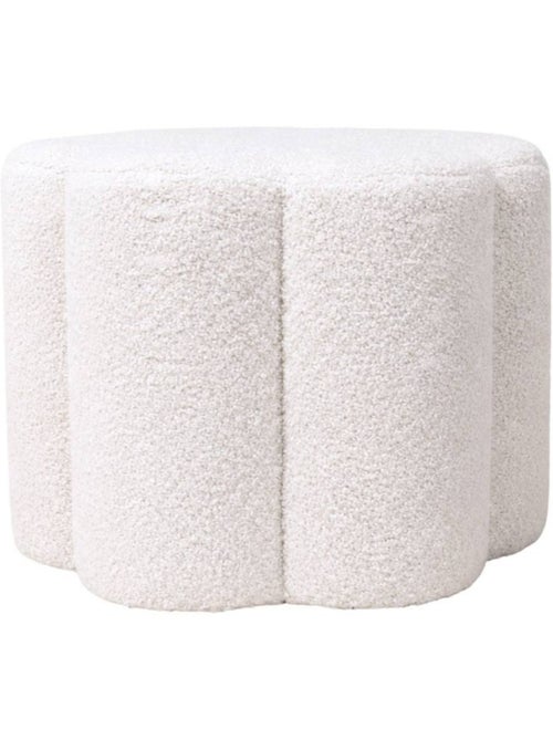 Pouf bouclette fleur blanc 37xh30cm - Kiabi Pouf bouclette fleur blanc 37xh30cm - Kiabi