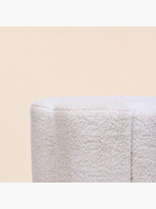 Pouf bouclette fleur blanc 37xh30cm - Kiabi Pouf bouclette fleur blanc 37xh30cm - Kiabi
