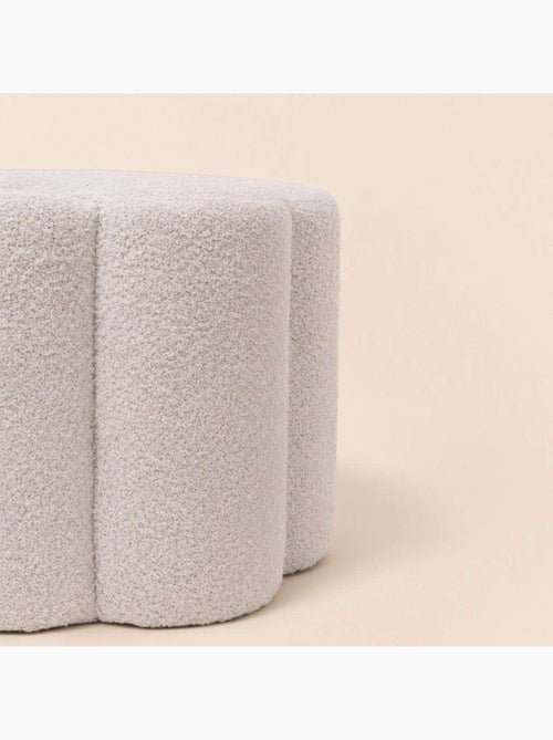 Pouf bouclette fleur blanc 37xh30cm - Kiabi Pouf bouclette fleur blanc 37xh30cm - Kiabi