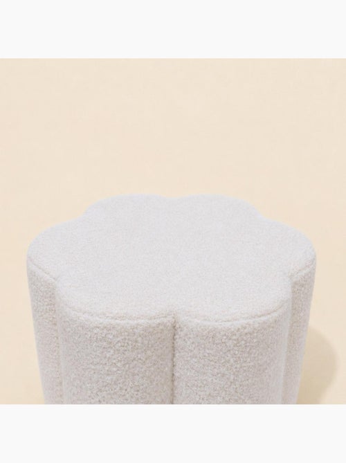 Pouf bouclette fleur blanc 37xh30cm - Kiabi Pouf bouclette fleur blanc 37xh30cm - Kiabi