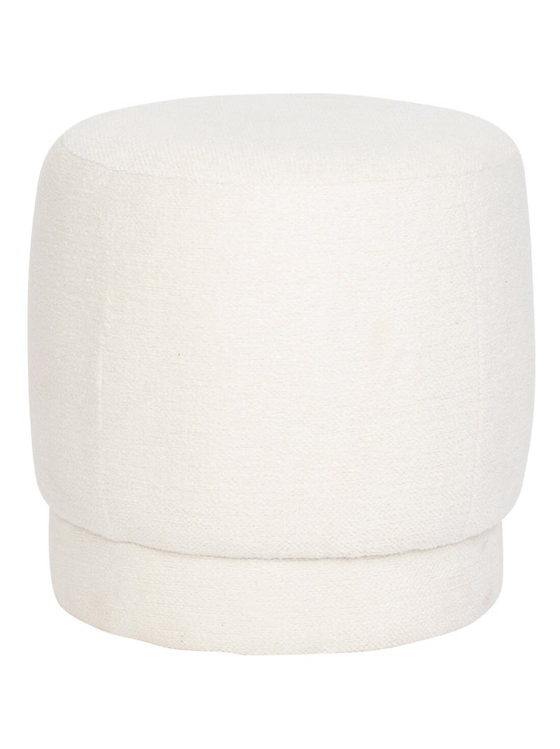 Pouf bouclette moderne Blanc - Kiabi