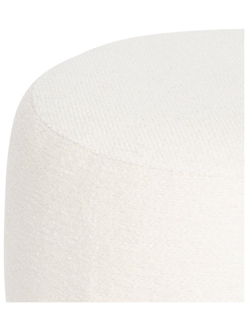 Pouf bouclette moderne Blanc - Kiabi