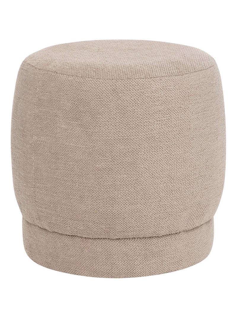 Pouf bouclette moderne Taupe - Kiabi