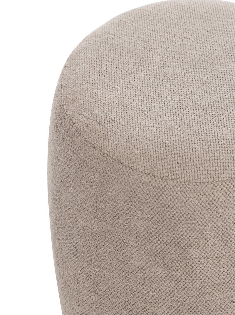 Pouf bouclette moderne Taupe - Kiabi
