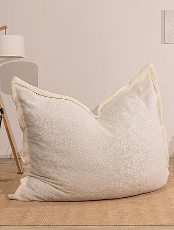 Pouf Bouclette, Sherpa - Doux et Déhoussable - Bananair