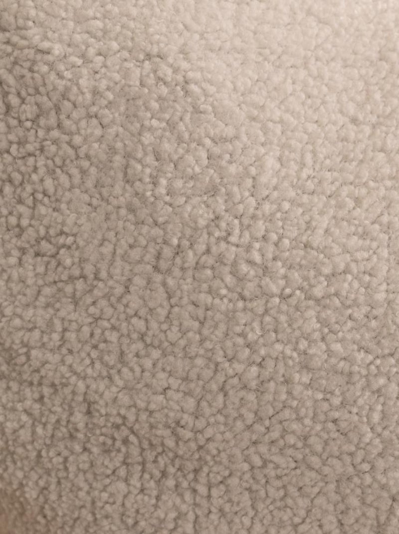 Pouf Bouclette, Sherpa - Doux et Déhoussable - Bananair Blanc cassé - Kiabi