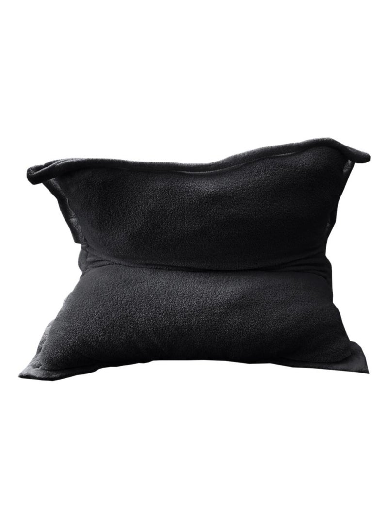 Pouf Bouclette, Sherpa - Doux et Déhoussable - Bananair Noir - Kiabi