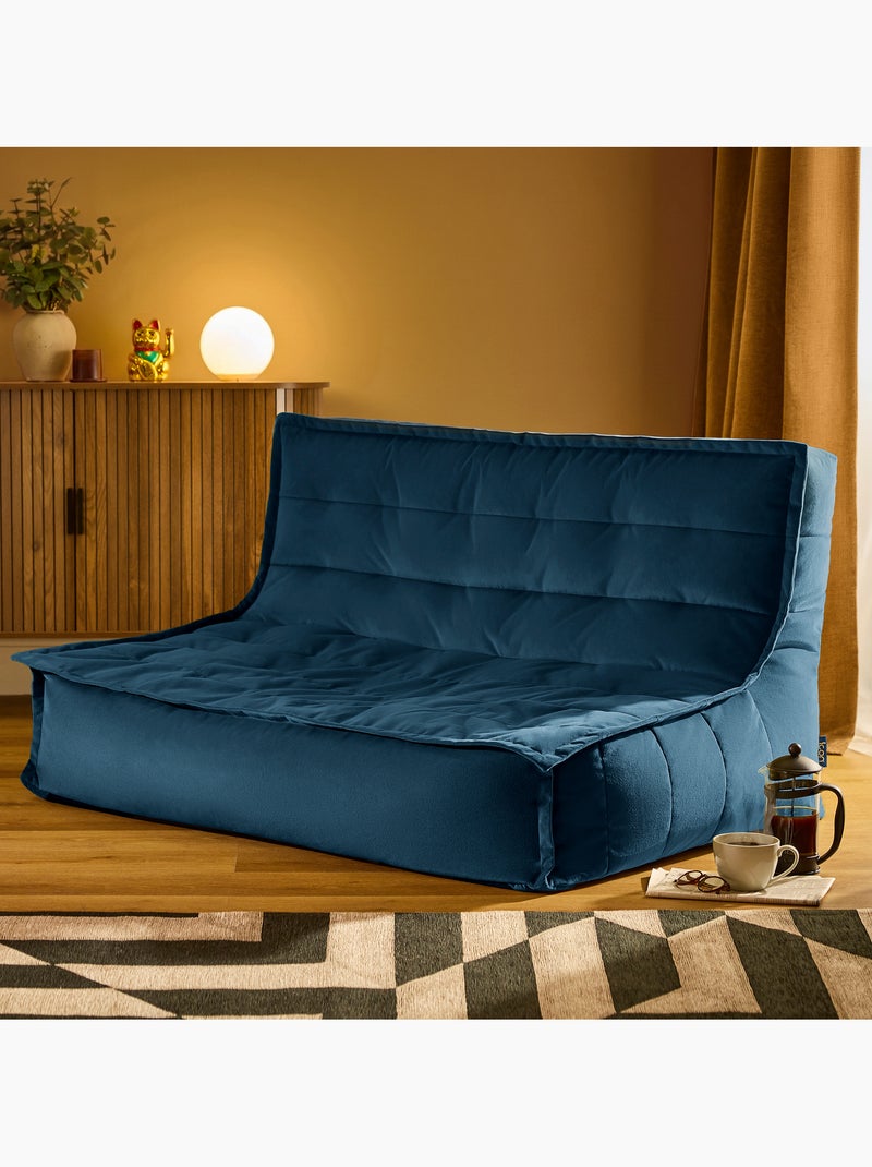 Pouf canapé de sol kota en velours mat - icon Bleu marine - Kiabi