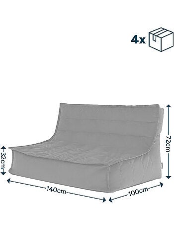 Pouf canapé de sol kota en velours mat - icon