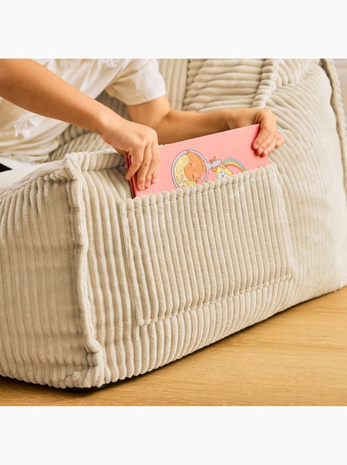 Pouf canapé enfant 2 places en velours côtelé - icon - Kiabi