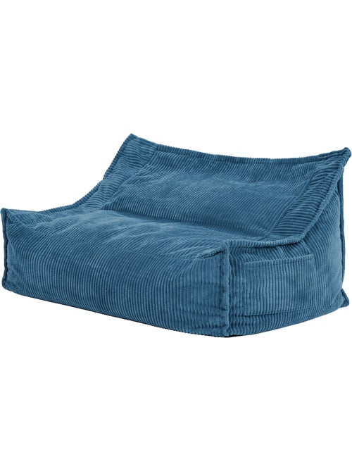 Pouf canapé enfant 2 places en velours côtelé - icon - Kiabi