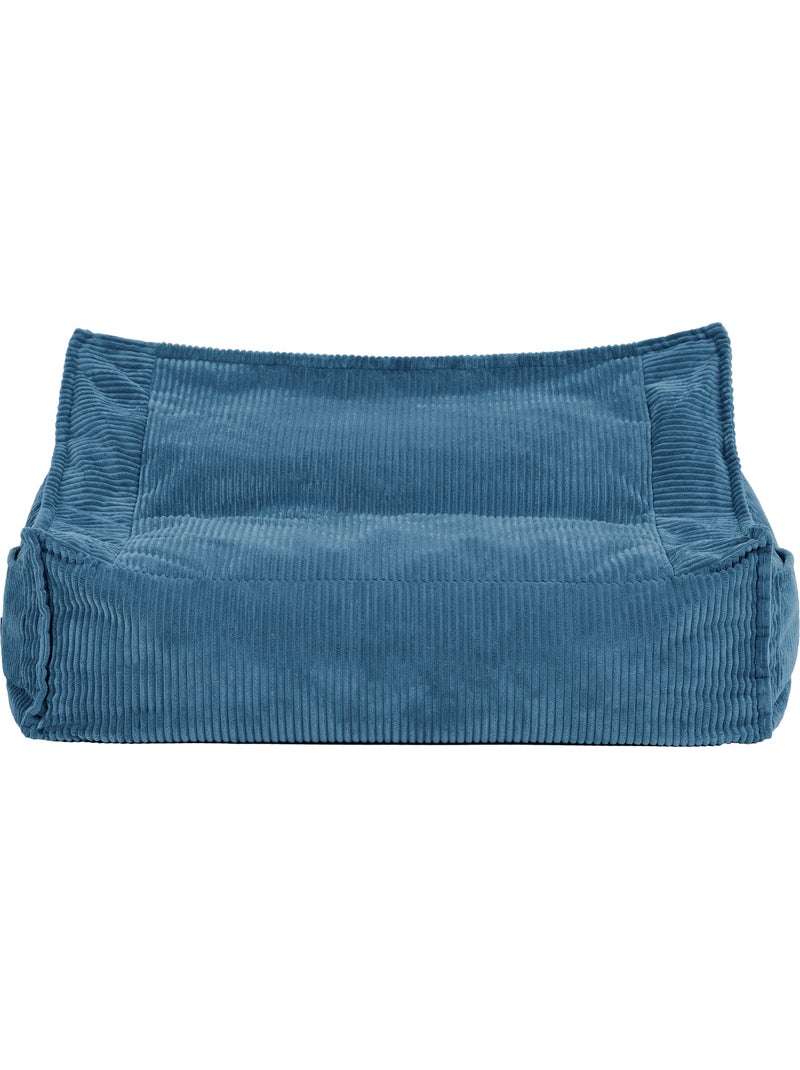 Pouf canapé enfant 2 places en velours côtelé - icon Bleu jean - Kiabi
