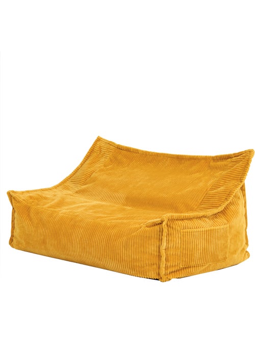 Pouf canapé enfant 2 places en velours côtelé - icon - Kiabi