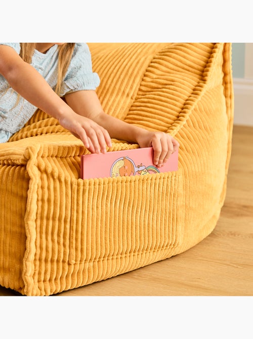 Pouf canapé enfant 2 places en velours côtelé - icon - Kiabi
