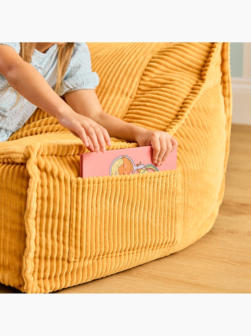 Pouf canapé enfant 2 places en velours côtelé - icon Ocre - Kiabi