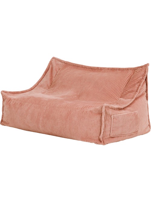 Pouf canapé enfant 2 places en velours côtelé - icon - Kiabi