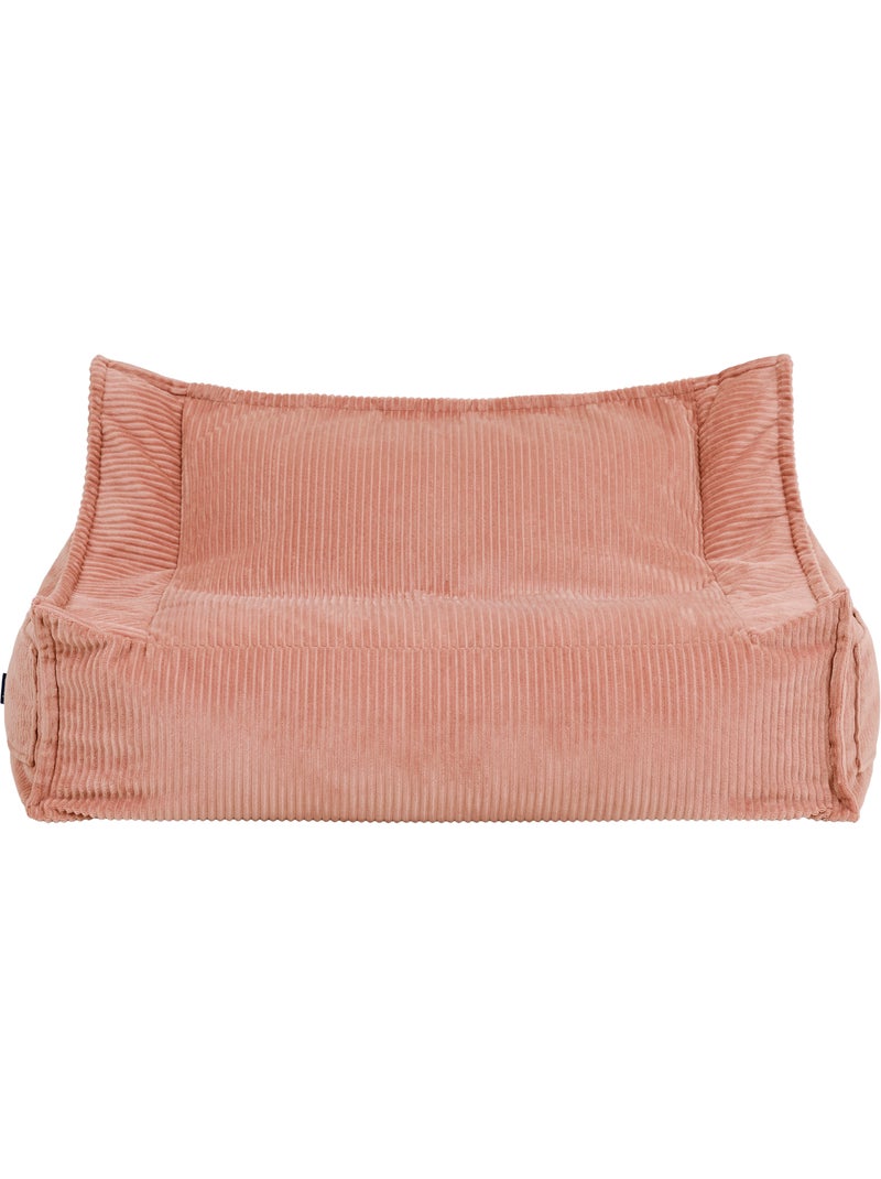 Pouf canapé enfant 2 places en velours côtelé - icon Rose clair - Kiabi