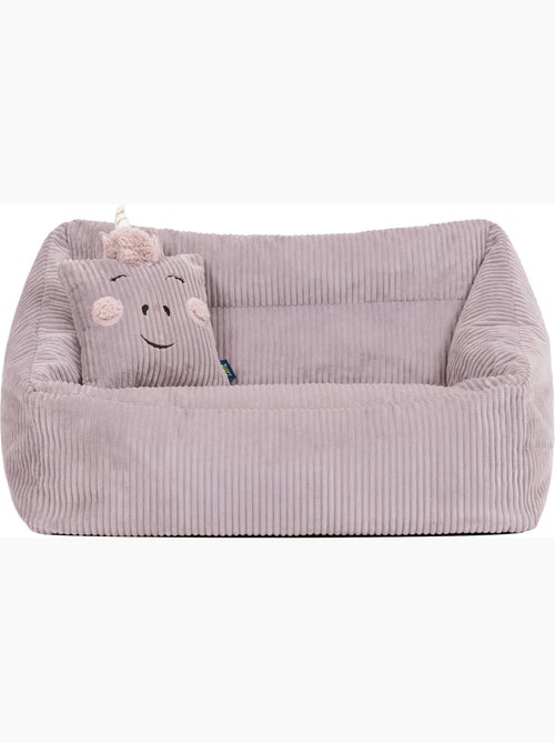 Pouf canapé enfant avec coussin animal assorti en velours côtelé - icon - Kiabi