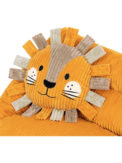 Pouf canapé enfant avec coussin animal assorti en velours côtelé - icon - Kiabi