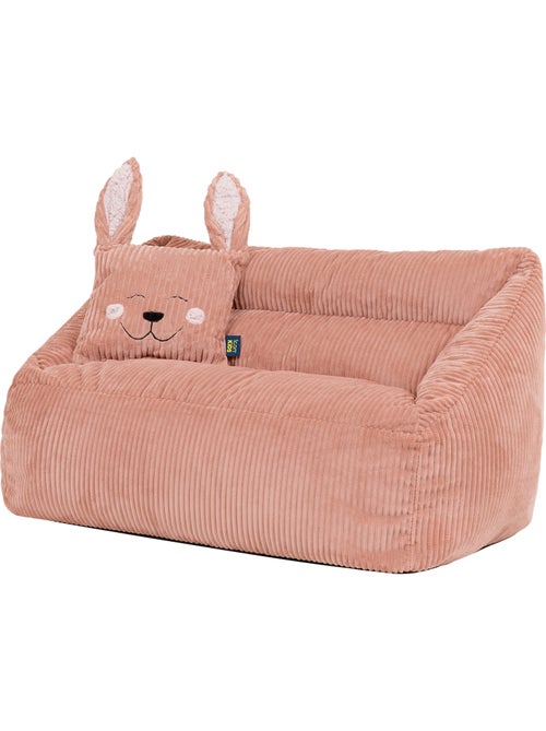 Pouf canapé enfant avec coussin animal assorti en velours côtelé - icon - Kiabi