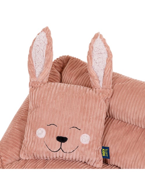 Pouf canapé enfant avec coussin animal assorti en velours côtelé - icon - Kiabi