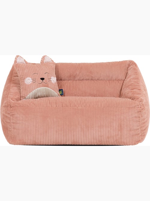 Pouf canapé enfant avec coussin animal assorti en velours côtelé - icon - Kiabi
