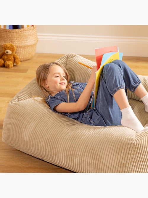 Pouf canapé enfant en velours côtelé - icon - Kiabi