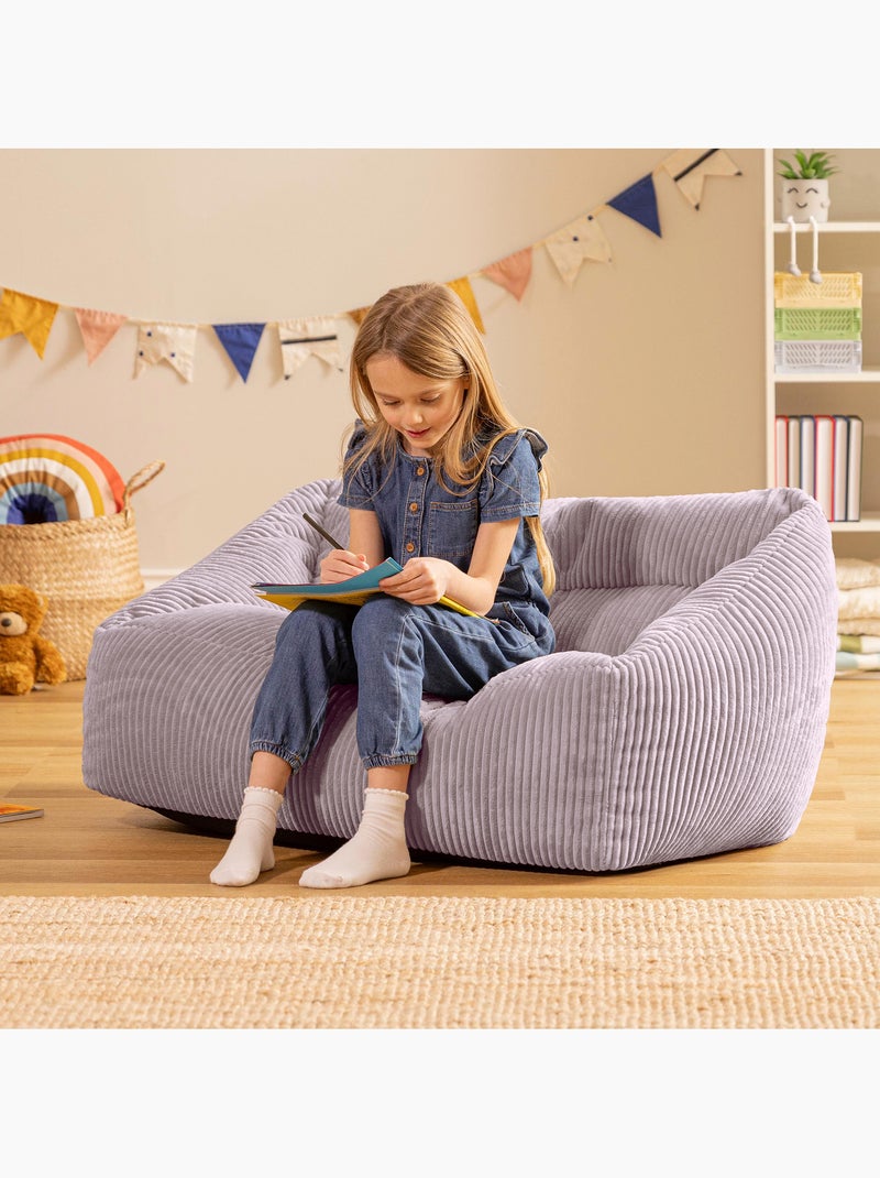 Pouf canapé enfant en velours côtelé - icon Mauve lilas - Kiabi