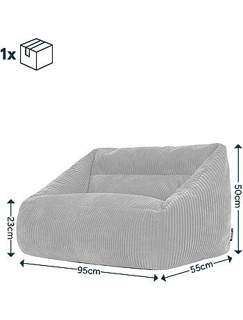 Pouf canapé enfant en velours côtelé - icon