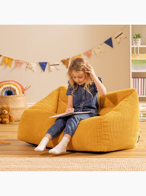 Pouf canapé enfant en velours côtelé - icon - Kiabi