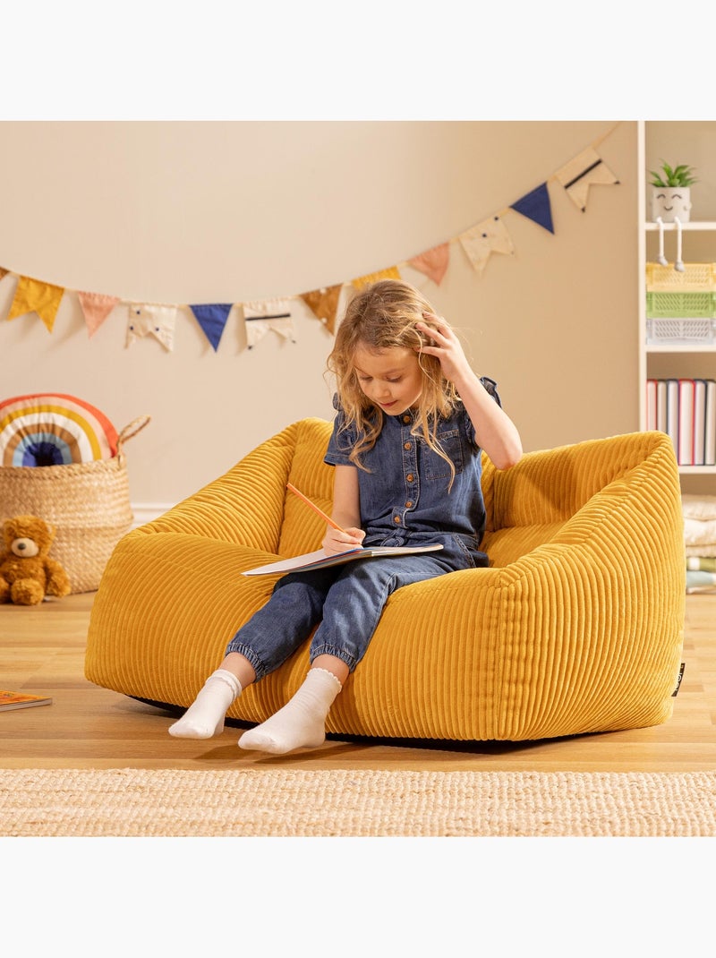 Pouf canapé enfant en velours côtelé - icon Ocre - Kiabi