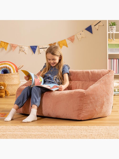 Pouf canapé enfant en velours côtelé - icon - Kiabi