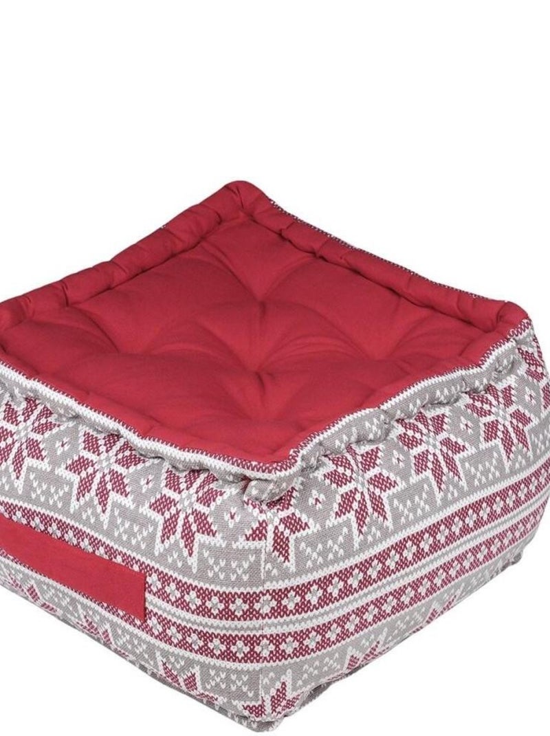 Pouf carré 40x40 cm Chandail rouge Rouge - Kiabi