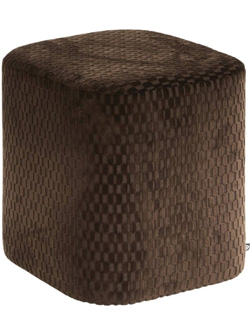 Pouf carré en peuplier SELIA - Kiabi
