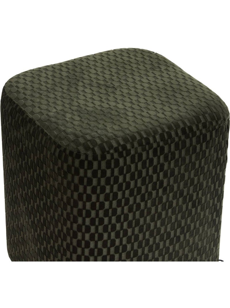 Pouf carré en peuplier SELIA Vert cèdre - Kiabi
