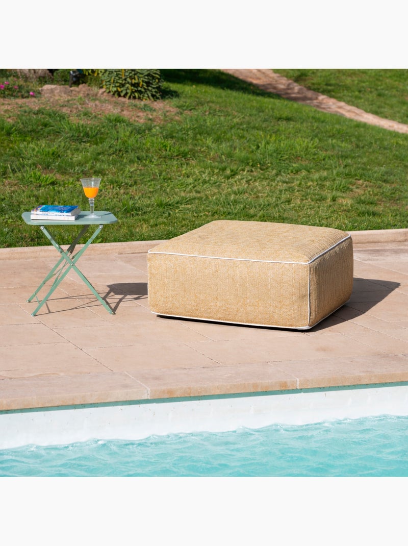 Pouf carré gonflable pour extérieur FORMENTERA Beige - Kiabi