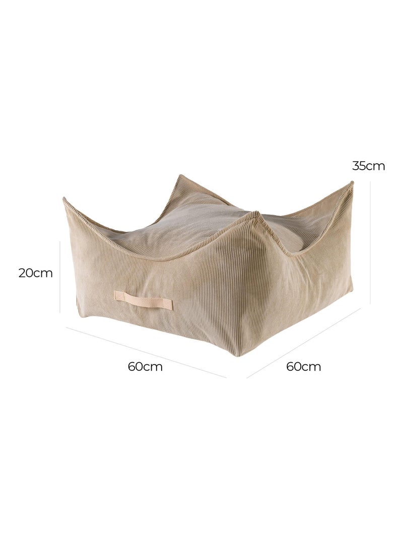 Pouf Chambre Enfant - Fauteuil Poire Confortable Beige - Kiabi