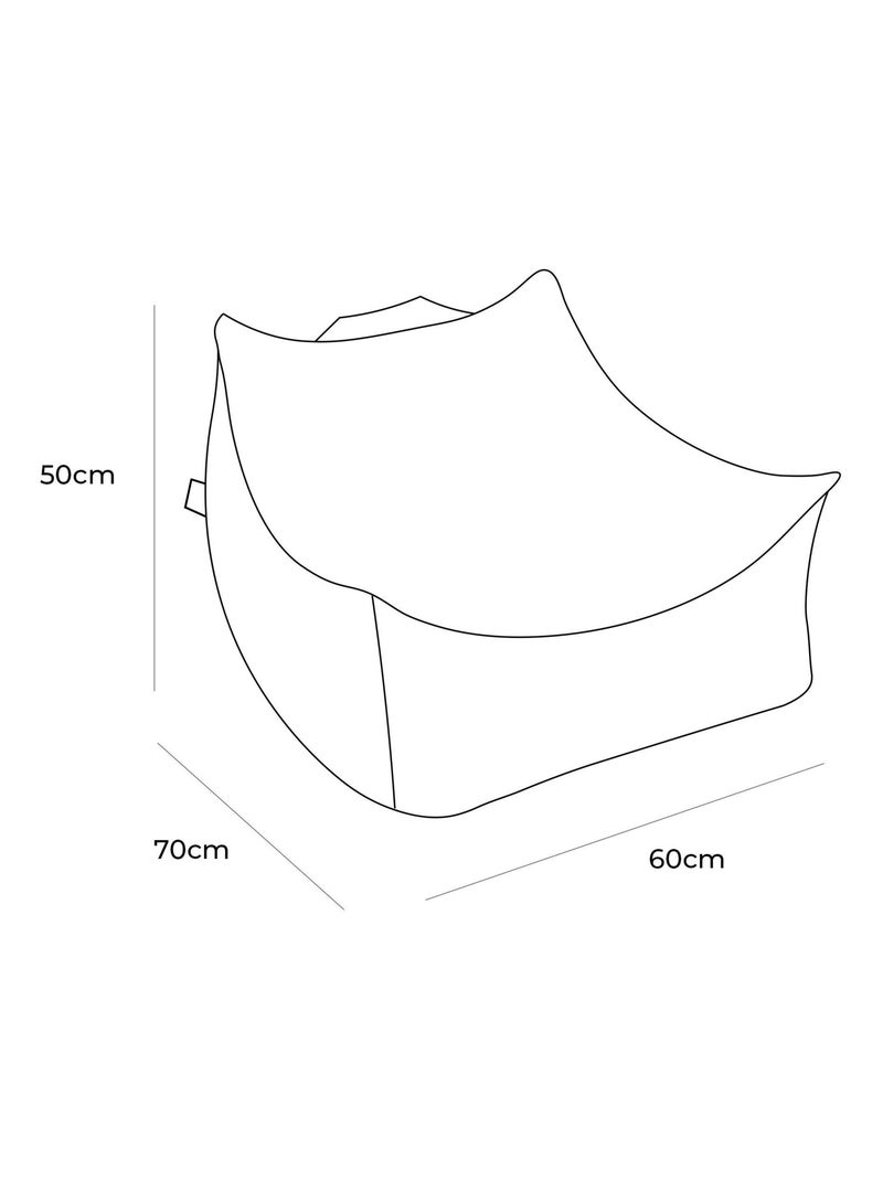 Pouf Chambre Enfant - Fauteuil Poire Confortable Blanc - Kiabi