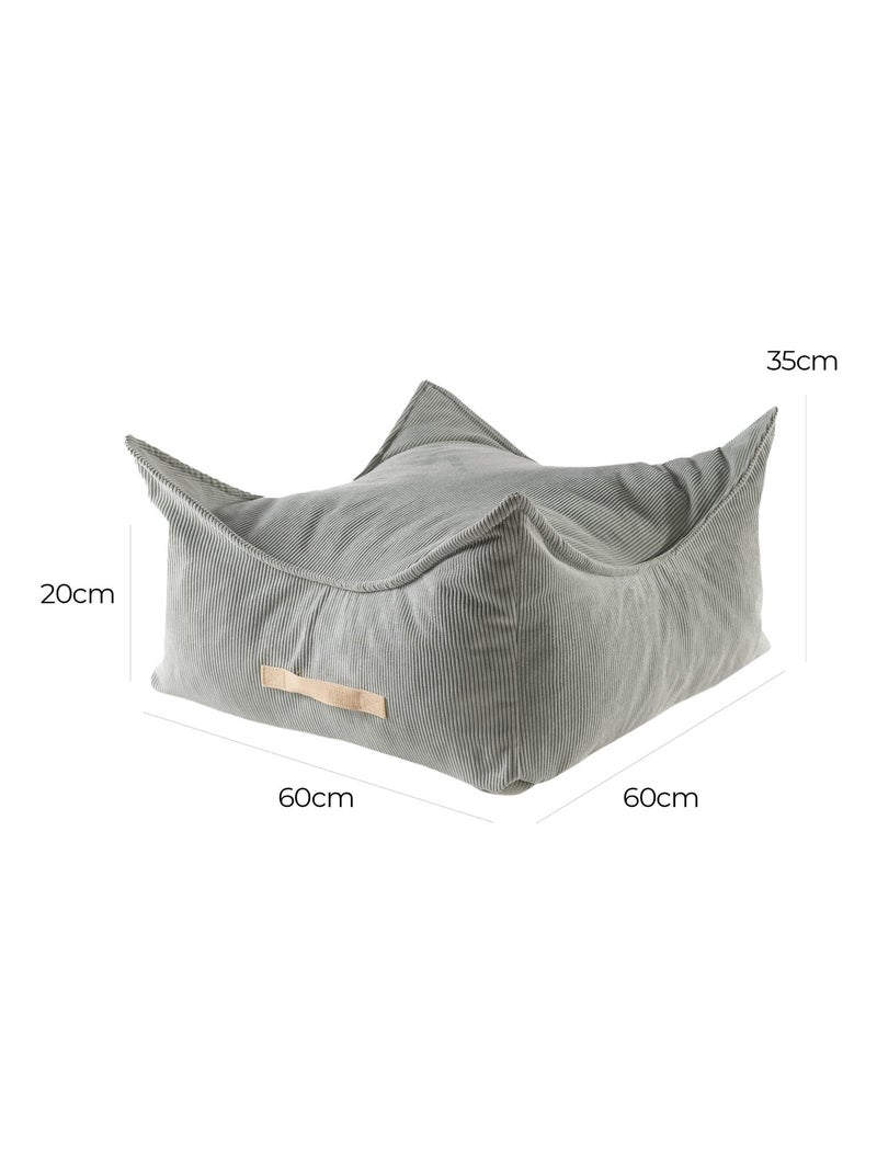 Pouf Chambre Enfant - Fauteuil Poire Confortable Gris - Kiabi