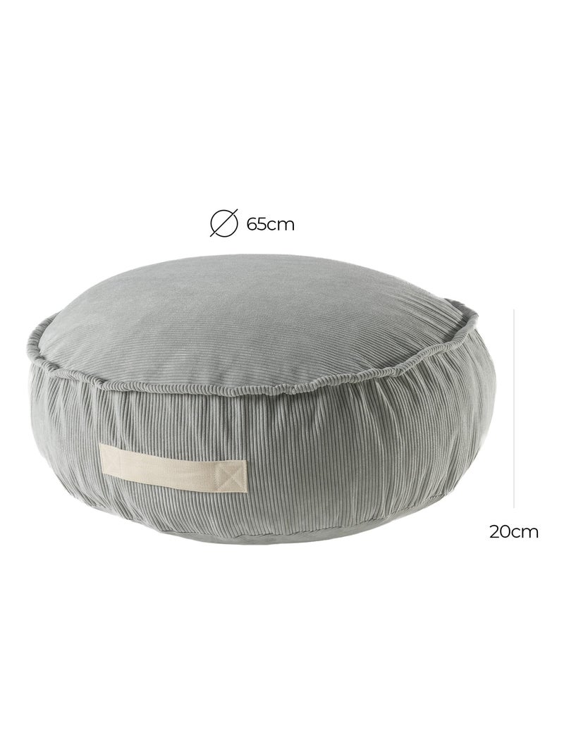 Pouf Chambre Enfant - Fauteuil Poire Confortable Gris - Kiabi