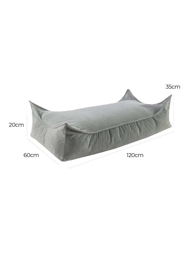 Pouf Chambre Enfant - Fauteuil Poire Confortable Gris - Kiabi