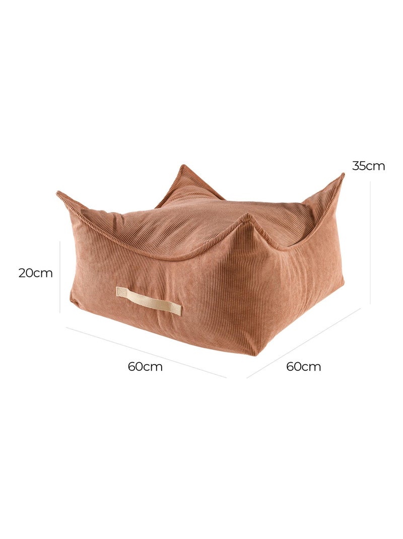 Pouf Chambre Enfant - Fauteuil Poire Confortable Orange - Kiabi