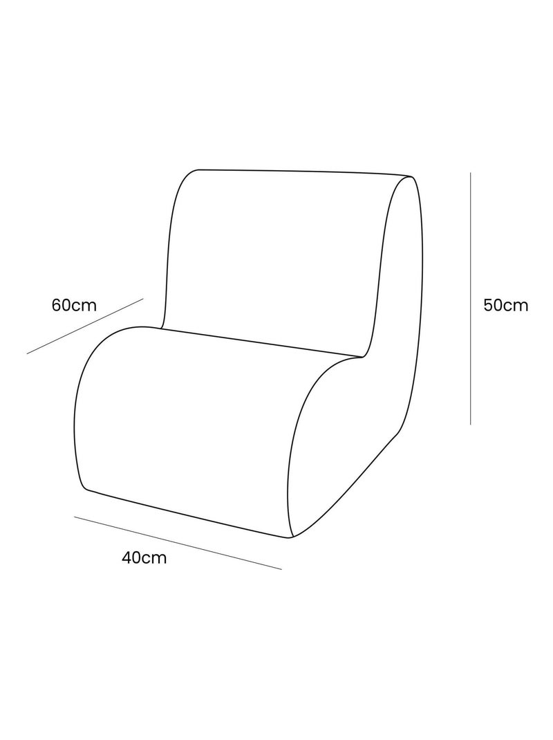 Pouf Chambre Enfant - Fauteuil Poire Confortable Rose - Kiabi